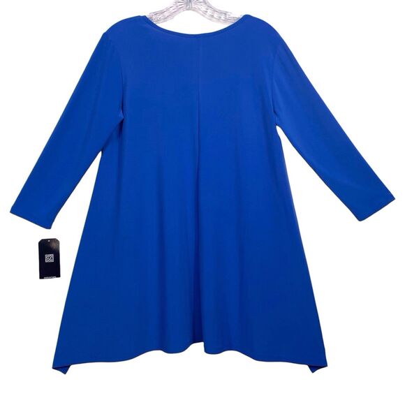 NWT Clara Sunwoo Sun Woo V-Neck High-Low Envelope Hem Tunic Top Size Small Blue - Picture 16 of 16